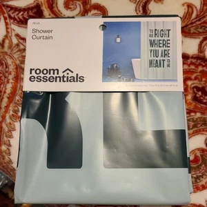 Room Essentials “You're Right Where You Are Meant To Be" 72”x72” Shower Curtain - Picture 1 of 3