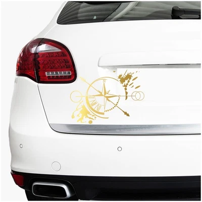 Bussola Astratto Oro Lucido Piccolo 19x18cm Pellicola Adesivo All Ranger K130 - Immagine 1 di 4