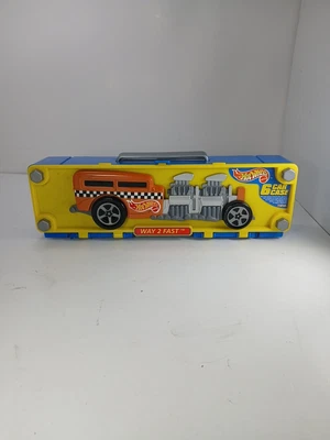 VTG Hot Wheels WAY 2 FAST Carrier Carry 6 Car Case Mattel 1998 Full Of 6 Cars - Image 1 of 4