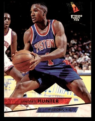 1993 Ultra Lindsey Hunter #244 Detroit Pistons - Image 1 of 2