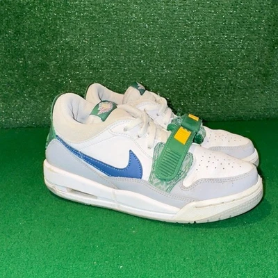 Nike Air Jordan Legacy 312 Verde Baixo Branco Azul CD9054-140 Gradeschool Tamanho 3.5Y - Imagem 1 de 4