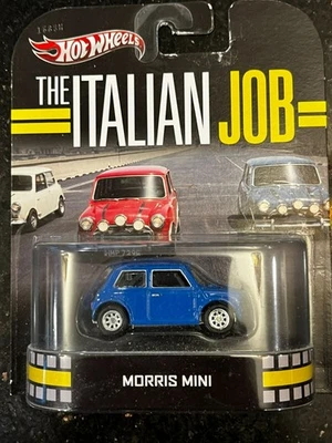 Hot Wheels Retro Entertainment The Italian Job Morris Mini Blue Diecast Car - Image 1 of 4