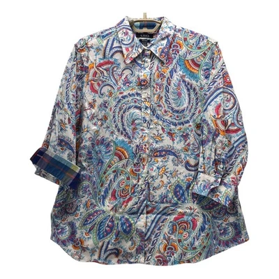 Camisa con botones Chaps para mujer talla 1X profesional de negocios carrera trabajo Foto 1 de 4