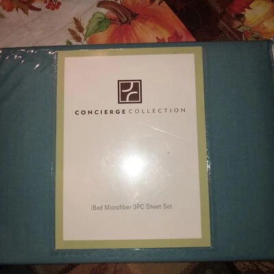 Concierge Collection IBed Microfibra 3 PC Juego de Sábanas Verde azulado Nuevo Foto 1 de 2