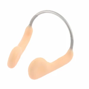 Beige Rubber Coated Swim Training Swimming Nose Clip - Picture 1 of 3