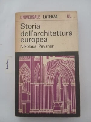 Libro Storia dell'Architettura Europea Edizioni Laterza - Immagine 1 di 4