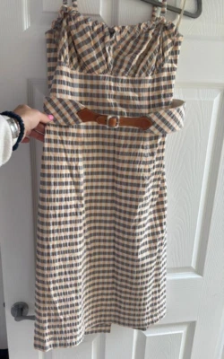 Vivienne Westwood Red Label Striped Dress Boned Belted Straps Size 42 / UK 10 - Image 1 of 4