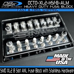 Steve Meade SMD 8 Slot Aluminum ANL Fuse Holder Heavy Duty Octo XL2 Power Block - Picture 1 of 5