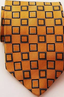 Nautica Thick Gold Executive 100% Silk Tie Necktie  - Image 1 of 2