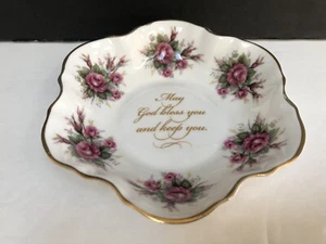 Carpentree Pink Mauve Roses Dish Small Plate Made in England - Picture 1 of 8