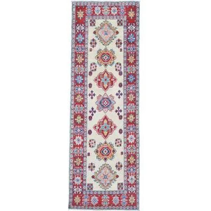 Alfombra hecha a mano diseño tribal kazajo anudada a mano 100 % lana hecha a mano 2,0 X 5,9 Cwral-10629 - Imagen 1 de 10