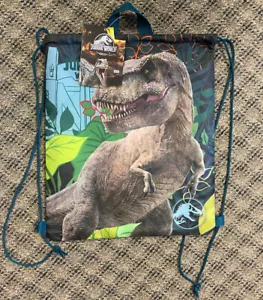 JURASSIC WORLD DRAWSTRING BAG BOY NWT - Picture 1 of 4
