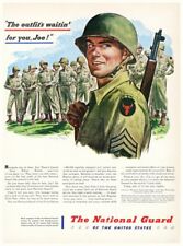 1947 34th Red Bull Infantry soldier US National Guard ad new poster 18x24