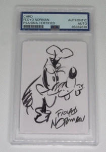 Floyd Norman Disney animator Goofy signed autographed sketch PSA card - Picture 1 of 2
