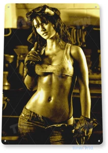Insegna Latta Hammer Time Pin-up Ragazza Auto Macchina Negozio Garage Saldatura Hot Rod B501 - Foto 1 di 2