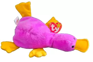 THE BEANIE BABY COLLECTION PATTI EL ORNITORRINCO FUCSIA 9" 3ª GENERACIÓN TUSH - Imagen 1 de 8