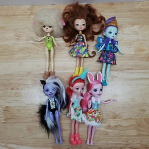 Enchantimals Dolls Lot Of 6 Mattel 6 Inches Dolls Only No Pets - Picture 1 of 7