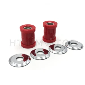 Red Handlebar Riser Bushings TPU For Harley Big Twins Softail Dyna Sportster - Picture 1 of 4