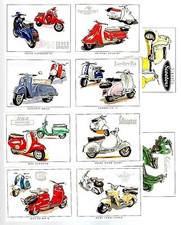 CIGARETTE/TRADE/CARDS. Golden Era. CLASSIC SCOOTERS. (2000).(Complete Set of 10)