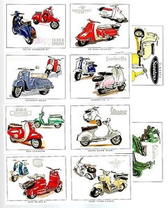 CIGARETTE/TRADE/CARDS. Golden Era. CLASSIC SCOOTERS. (2000).(Complete Set of 10)