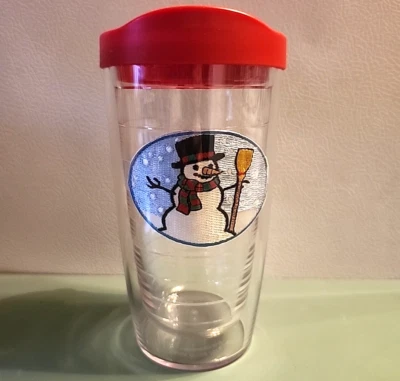 Vaso muñeco de nieve Tervis 16 oz con tapa roja Michelle Foto 1 de 4