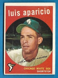 1959 Topps Baseball Card # 310 Luis Aparicio - Ex