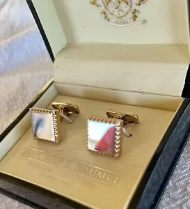 Rare Donald J Trump Signature Collection Mirrored Finish Cufflinks - Picture 1 of 4