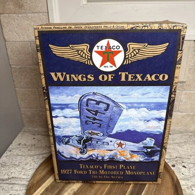 Wings of Texaco 1927 Ford Tri-Motored Mono Airplane Diecast Model Bank Ertl NIB - Image 1 of 4