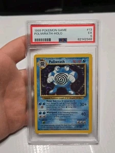 1999 POKEMON BASE SET UNLIMITED #13 POLIWRATH-HOLO PSA 5 - Picture 1 of 2