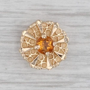 0.23ct Citrine Solitaire Slide Bracelet Charm 14k Yellow Gold Richard Glatter - Picture 1 of 5