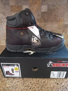ROCKY MOBILITE STEEL TOE 6" WATERPROOF WORK BOOTS FQ0006114 NEW SIZE 12, MEDIUM - Picture 1 of 4