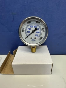 Chief Frame Machine Tower Gauge-10,000 PSI FAST SHIPPING! Hydraulic 1/4” Base - Picture 1 of 2