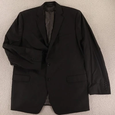 Chaqueta Calvin Klein L LT 44L Negra 100% Lana Worsted Slim Blazer Abrigo Deportivo Foto 1 de 4