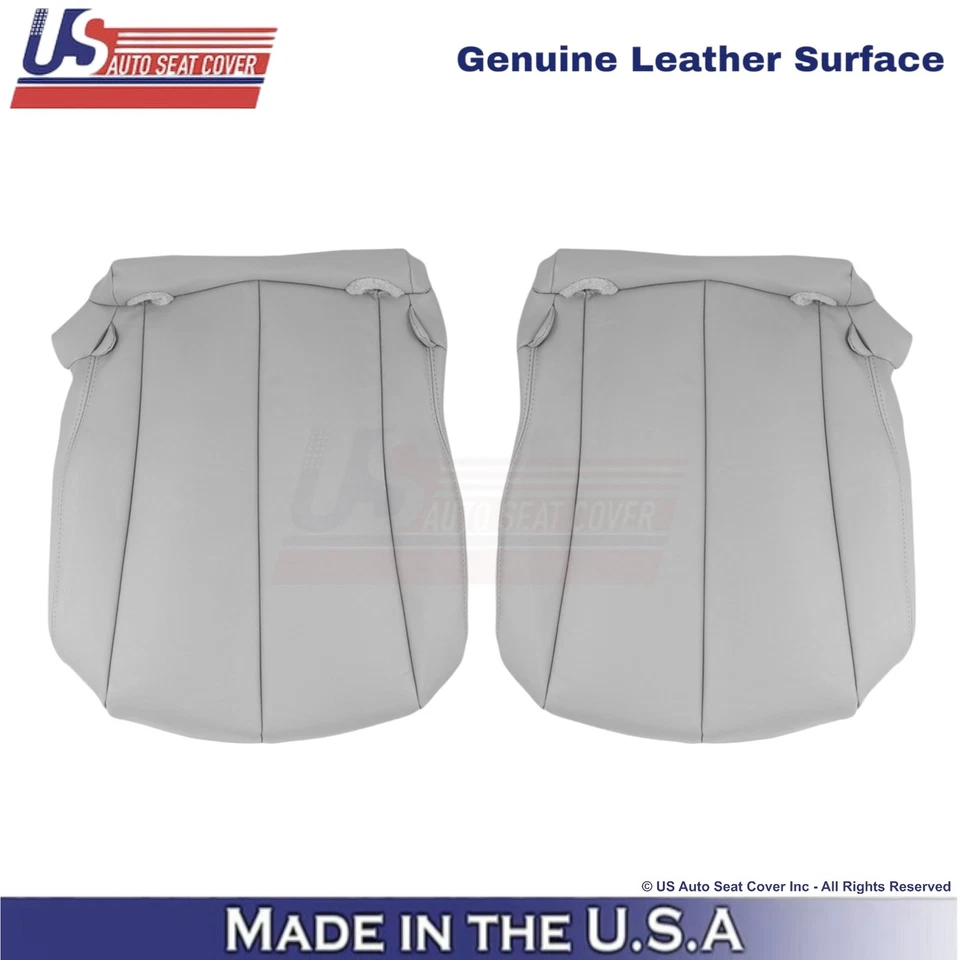 2011-2014 For Toyota Sienna Genuine Leather 2nd Row Bottom Seat Covers Lt. Gray - Image 1 of 4