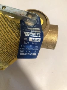 Watts Regulator 0342692 Boiler Pressure Relief Valve 3/4" 30 PSIG EDP#0342692. C - Picture 1 of 5
