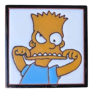 Vintage Ceramic The Simpsons Bart Wall Tile - Picture 1 of 5