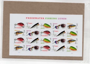 Scott #5965a (5961-65) Fishing Lures Sheet of 20 Forever Stamps - Sealed - Picture 1 of 3