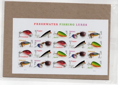 Scott #5965a (5961-65) Fishing Lures Sheet of 20 Forever Stamps - Sealed - Image 1 of 3