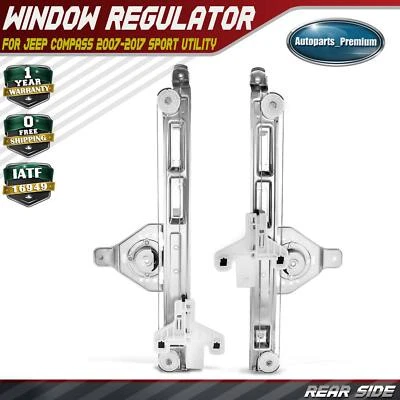 2x Regulador de ventana eléctrica trasera para Jeep Compass 2007-2017 deportivo utilitario diestro y derecho Foto 1 de 4