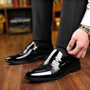 Fashion Men Formal Business Shoes Slip on Flats Outdoor Driving Shoes Footwear - Picture 1 of 14