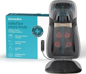 Homedics Massaggiatore Schiena con Calore, Shiatsu Elite II Massaggio Collo e Schiena Riscaldato - Foto 1 di 3