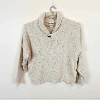 Fisherman Sweater Men's SZ L Cream Fleck High Neck Pullover Northern Reflections - Image 1 of 4