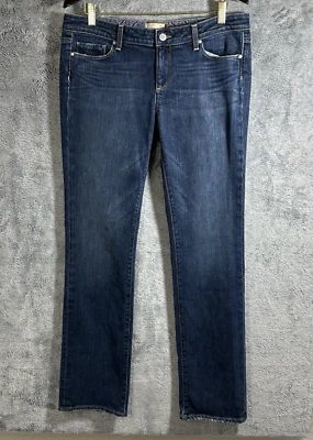 Paige Jeans Blue Heights Straight Women's Size 32 Denim Low Rise Classic Stretch - Image 1 of 4