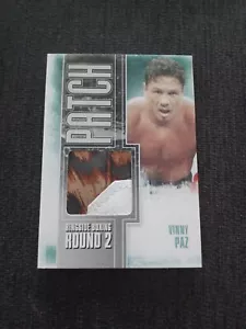 2011 Ringside Boxing Round 2 Patch Silver Vinny Paz Fight-Worn Trunks /9 - Picture 1 of 2
