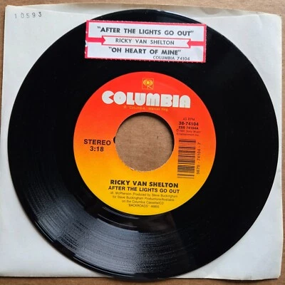 RICKY VAN SHELTON After The Lights Go Out COUNTRY 45 7" Record Vinyl Records — 第 1/2 张图片