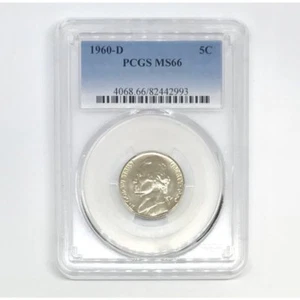 1960 D Jefferson Nickel PCGS MS66 ***Rev Tye's Coin Stache*** #299391 - Picture 1 of 4