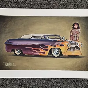 Firmado Numerado LE Keith Weesner Gilcee Impresión De Colección Ford 1949 Convertible Chop Top - Imagen 1 de 12