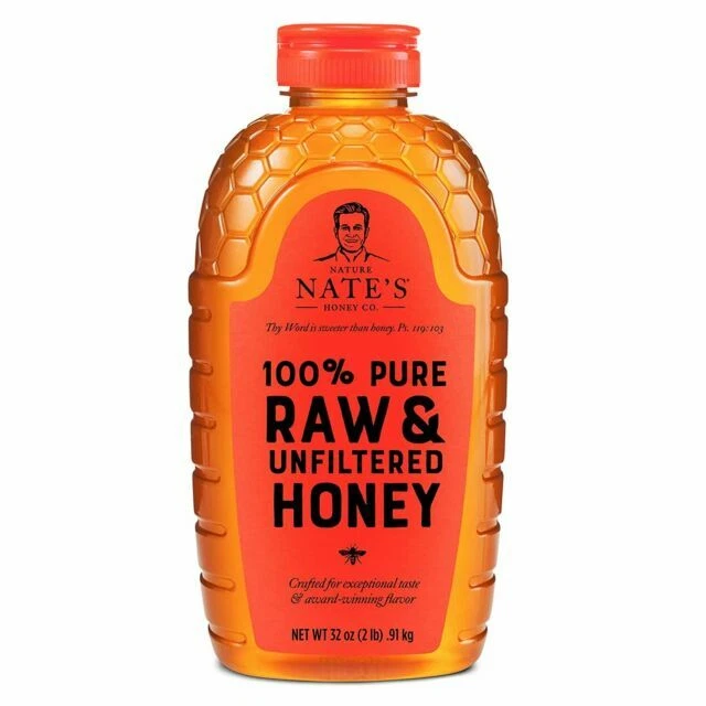 Nature Nate's 00109340 Raw and Unfiltered Honey - 907g