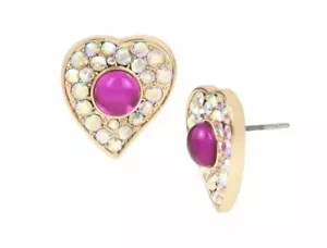 Pendientes de tachuelas ""BREAKING HEARTS"" de Betsey Johnson nuevos con etiquetas - Imagen 1 de 1