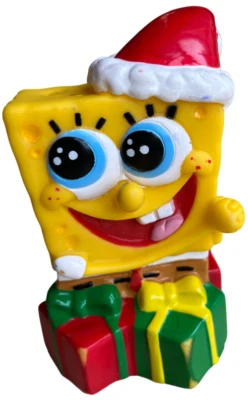 Spongebob 6cm 2004 Viacom Deko Figur Sammelfigur Weihnachten Christmas Niedlich - Bild 1 von 4